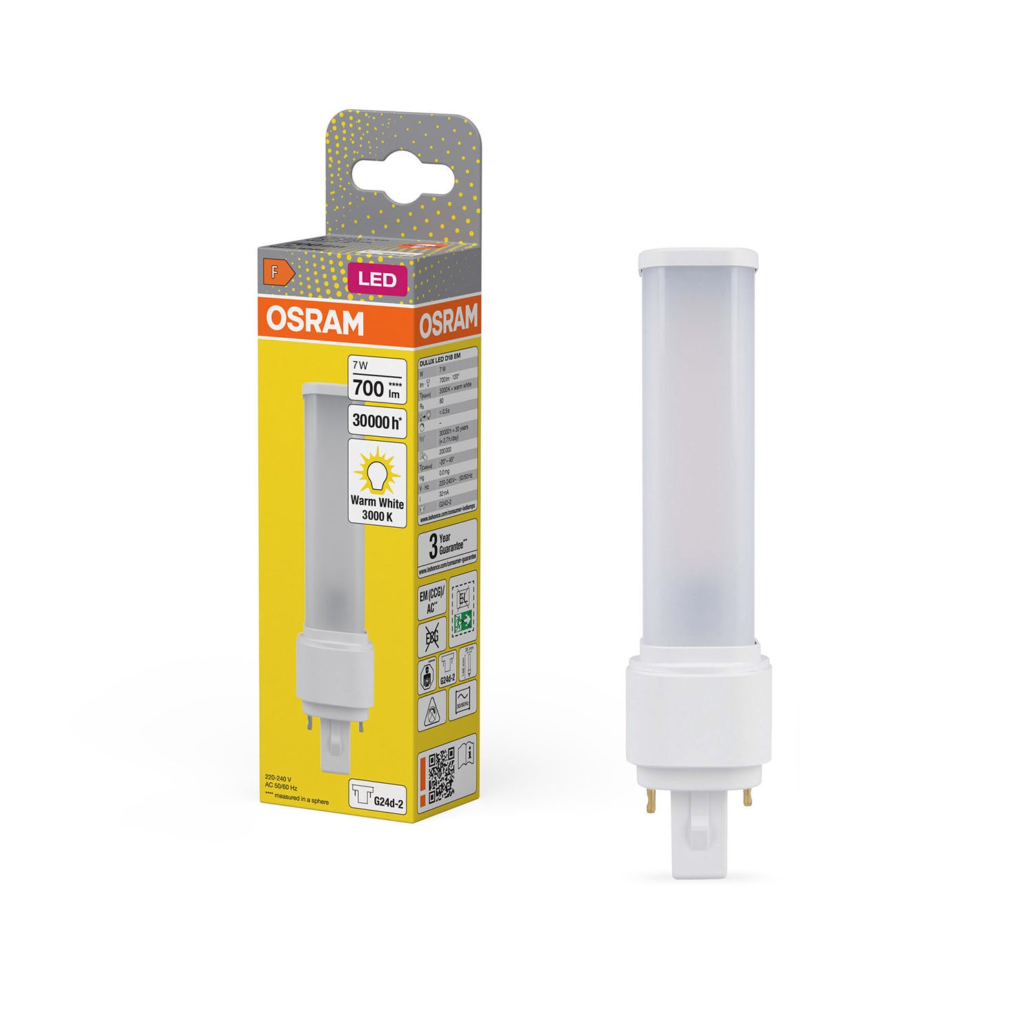 osram-osram-dulux-led-d-em-ac Mains 7W 830 G24D-2